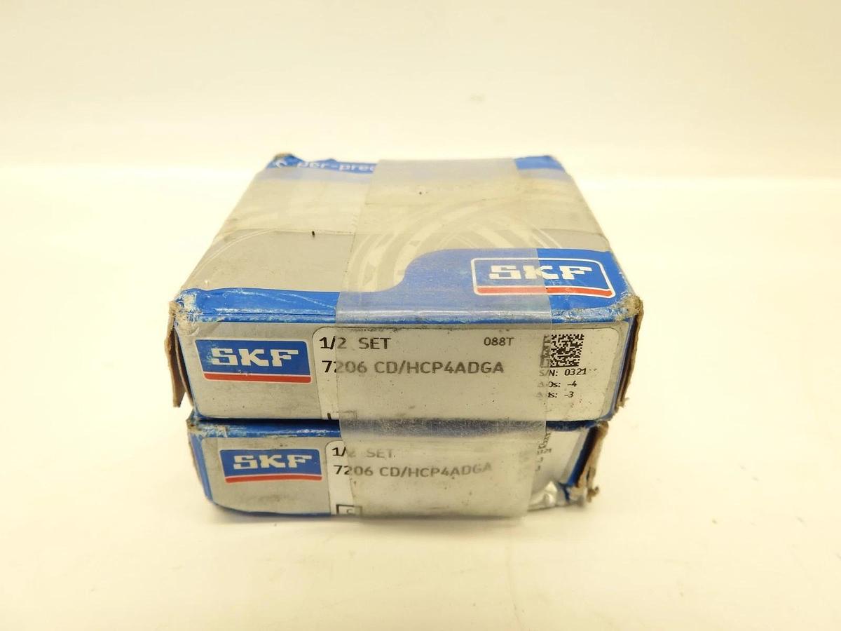 1 NEW SKF 7206 CD/HCP4ADGA SUPER PRECISION BEARING SET NIB