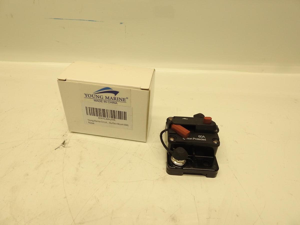 Young Marine Circuit Breaker for Boat Trolling with Manual Reset,Water Proof,12V