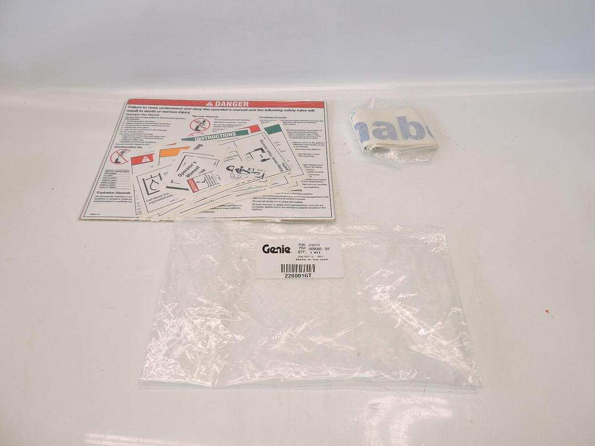 New Oem Genie 220001GT 220001 - DECAL KIT,SAFETY/INSTR.WORDS