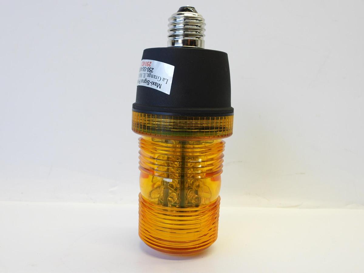 Maxi Signal 120-SB-MSB-R Steady Burn LED Medium Base 120V AC Yellow