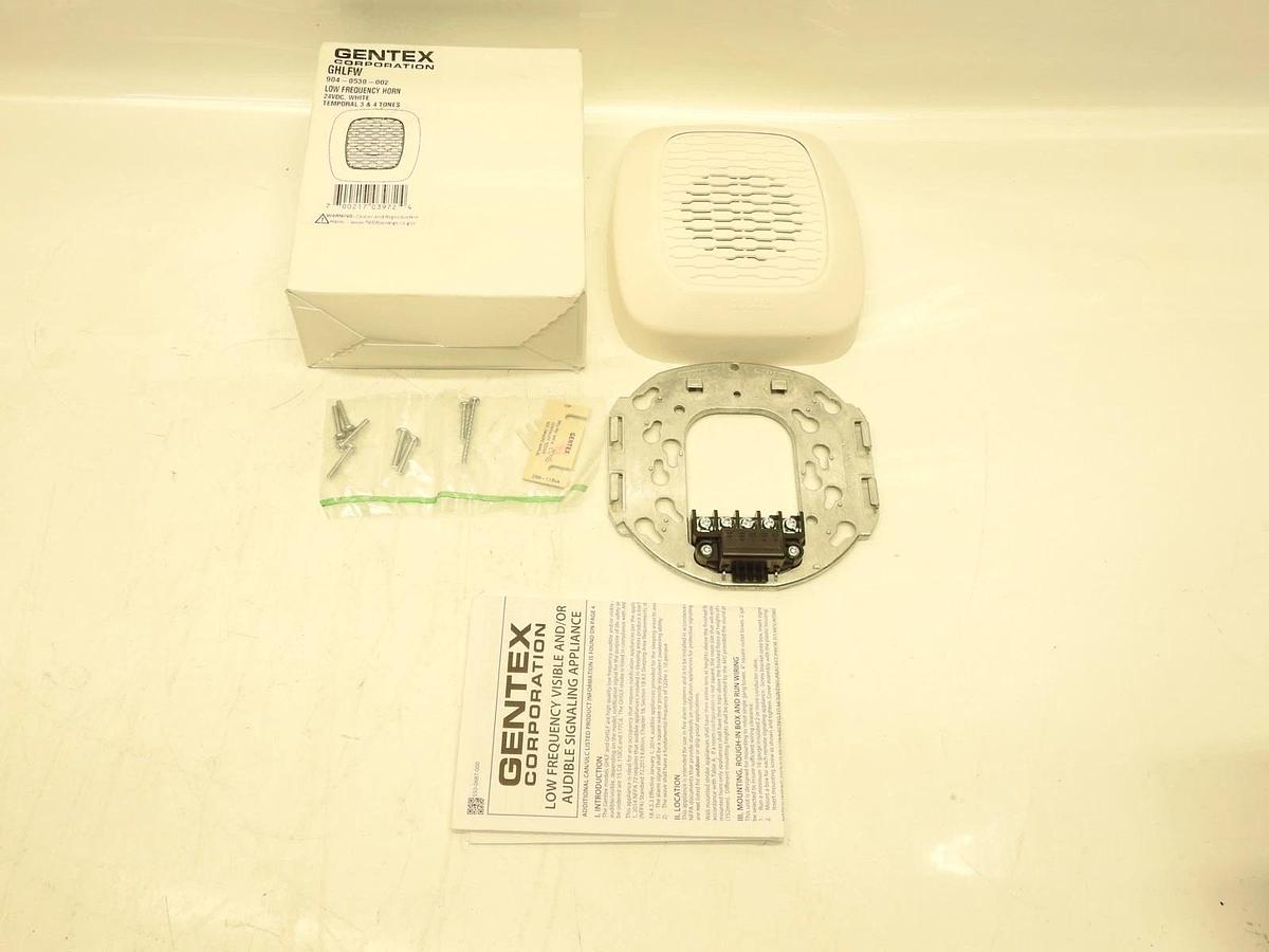 Gentex GHLFW Low Frequency Horn Fire Alarm (904-0530-002) - White 700217039724