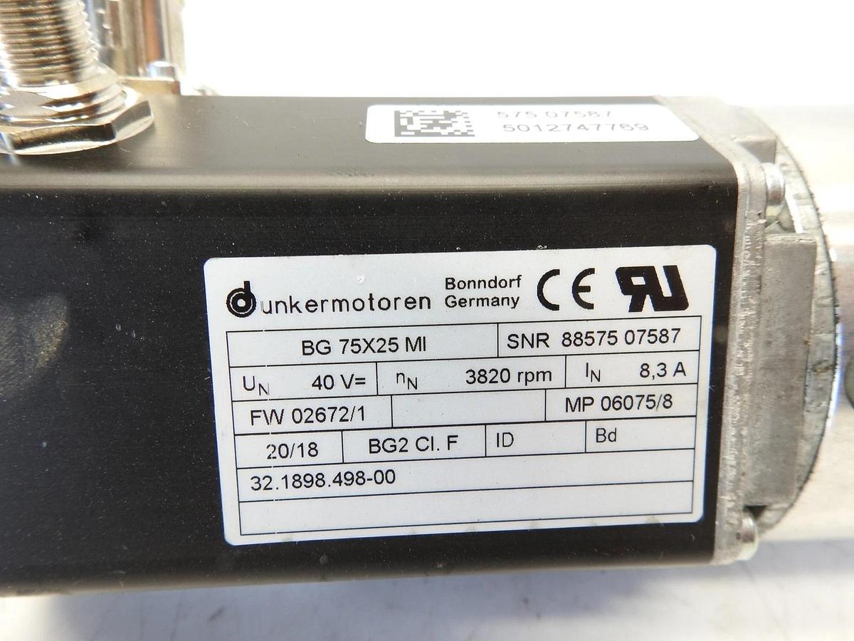 Dunkermotoren BG 75x25 MI Servo Motor 88575 07587 PLG 75LN 88875 01584 3820RPM