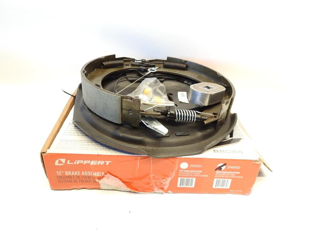 Lippert Components 296652, 7000# 12" x 2" RH Electric Self Adjusting Brake Assy.