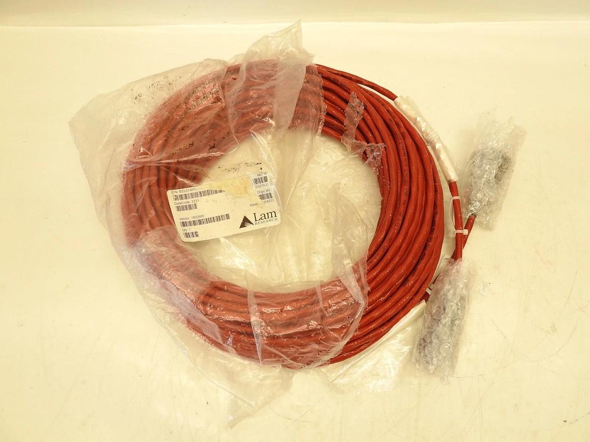 50' Lam Research Pump Cable Red Cable Assembly 10012800028 A40J1