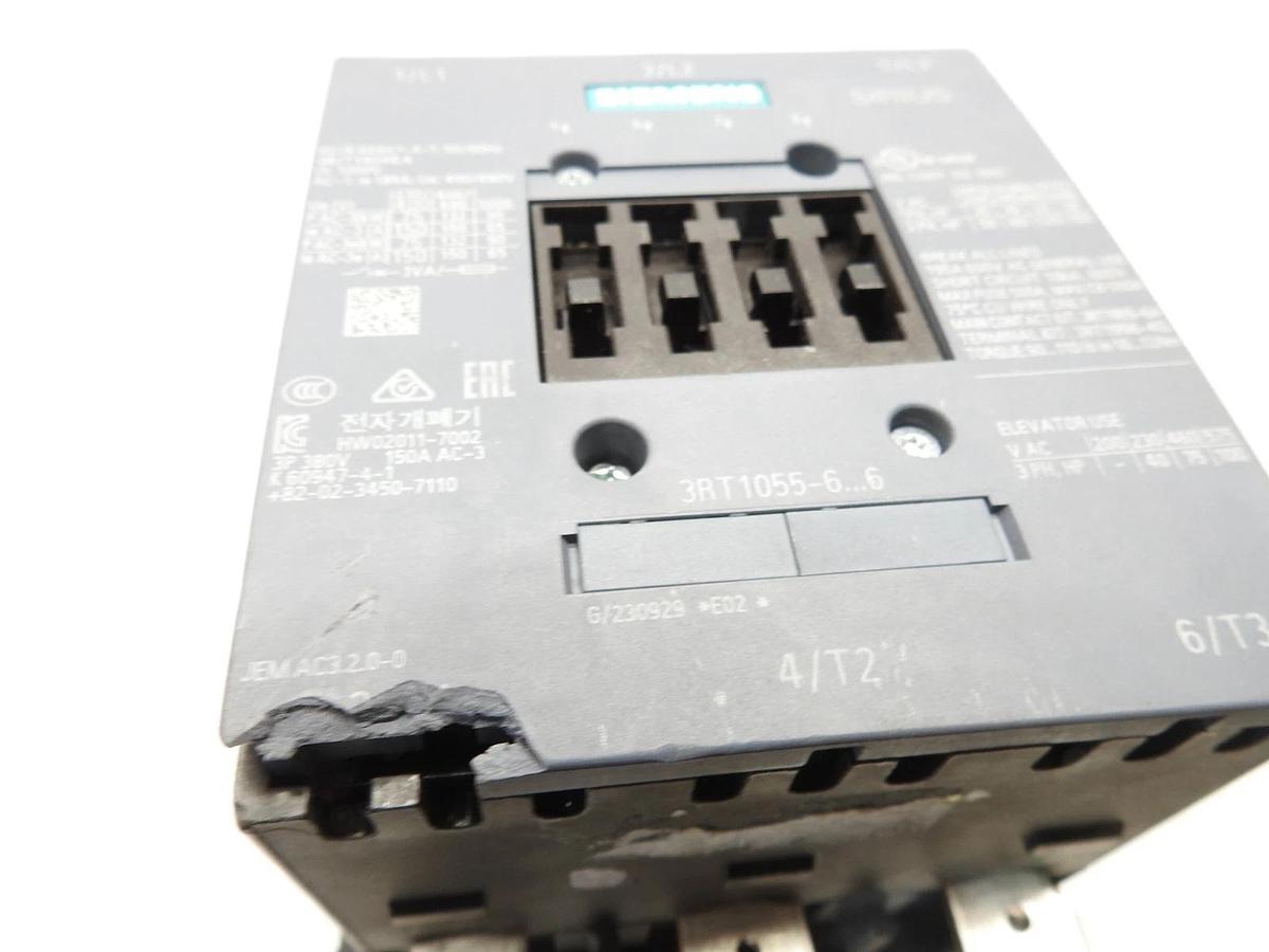 Siemens 3RT1055-6AF36 Power contactor Sirius line 3P 3PH 150A 600V 125HP @480V