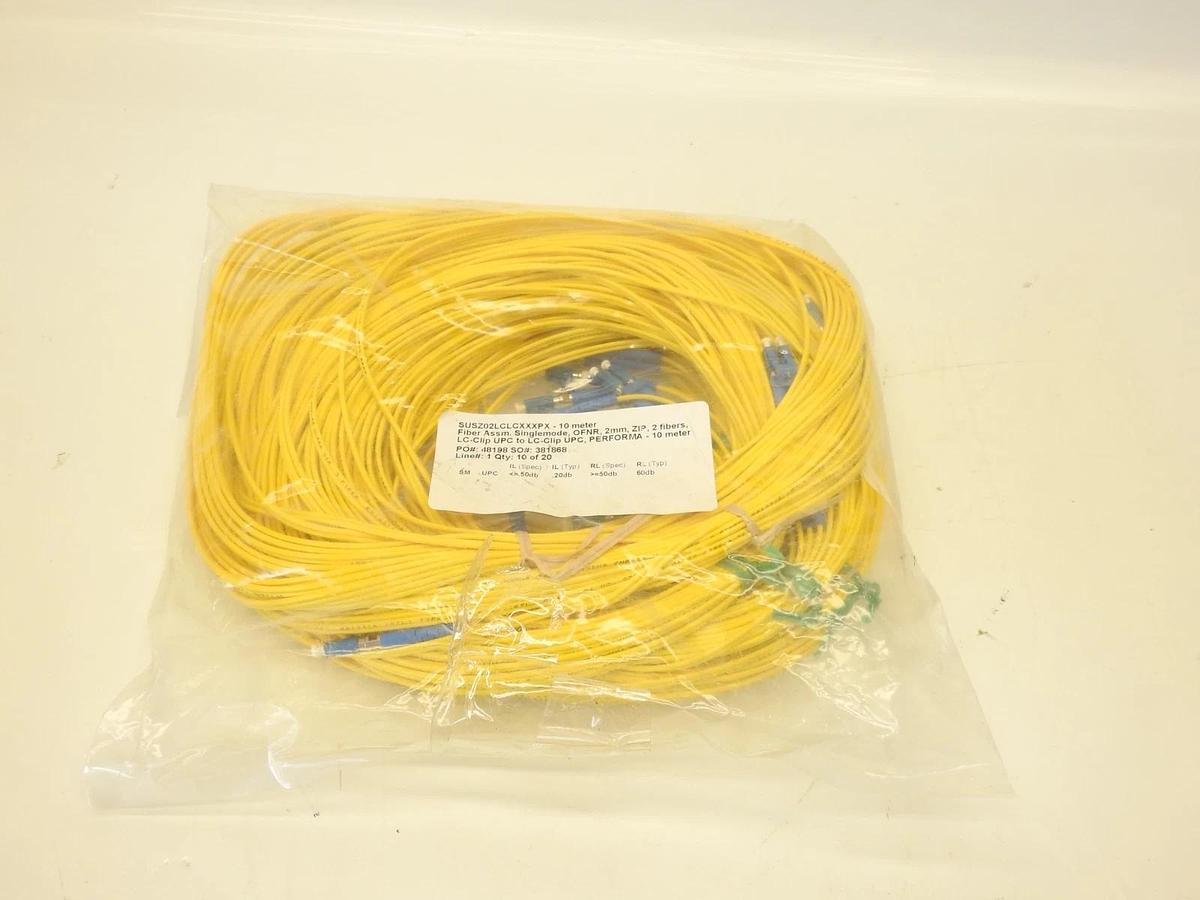Lot Of 10  Singlemode OS2 Duplex Patch Cables Fiber Optic Cables