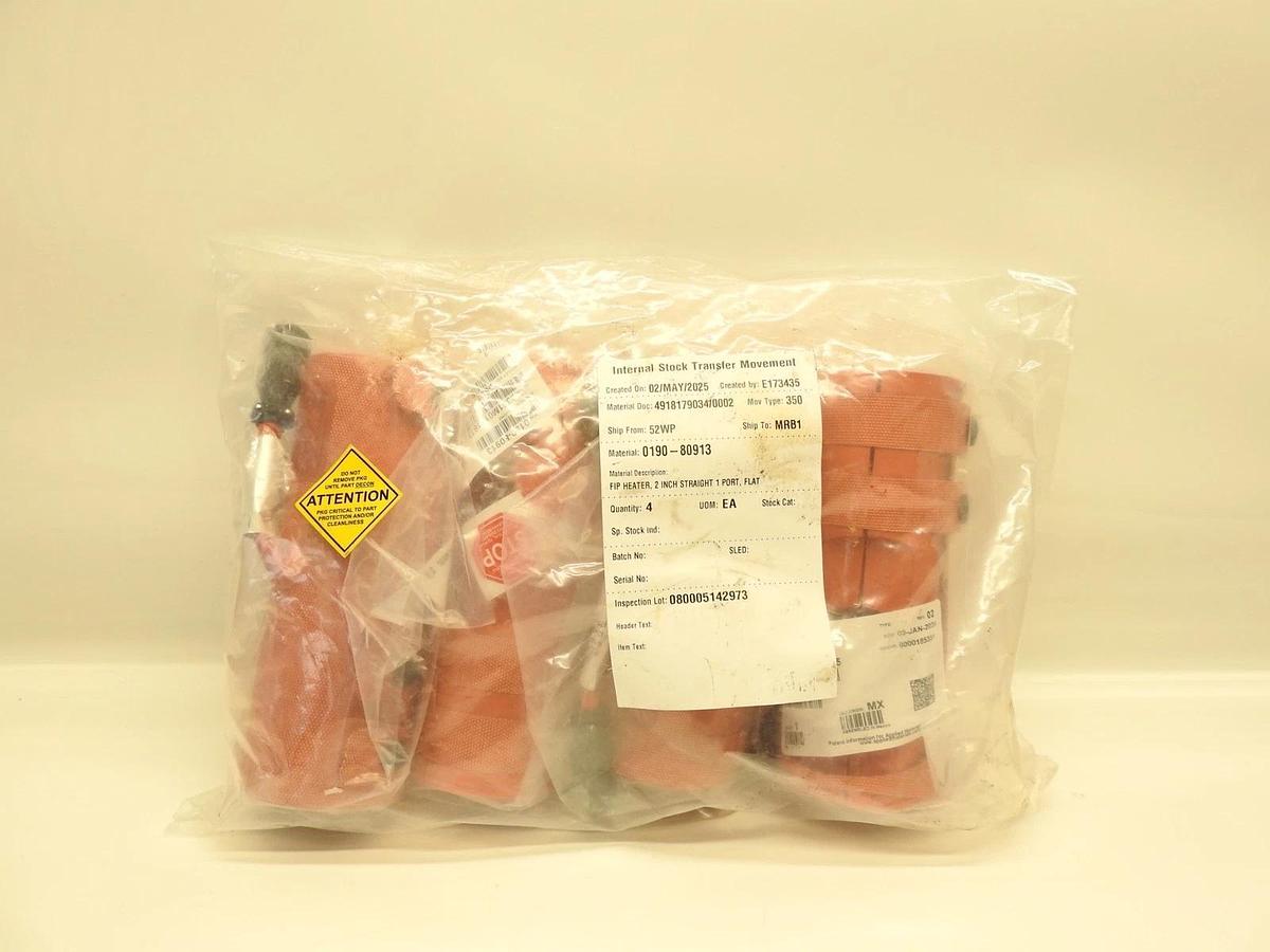 Lot Of 4 AMAT Applied Materials 0190-80913 9000185351 FIB Heater, 2 Inch Straigh
