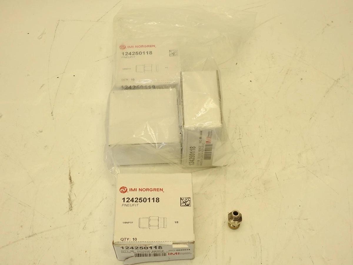 Lot Of 40 IMI NORGREN 124250119 Pneufit Adapter