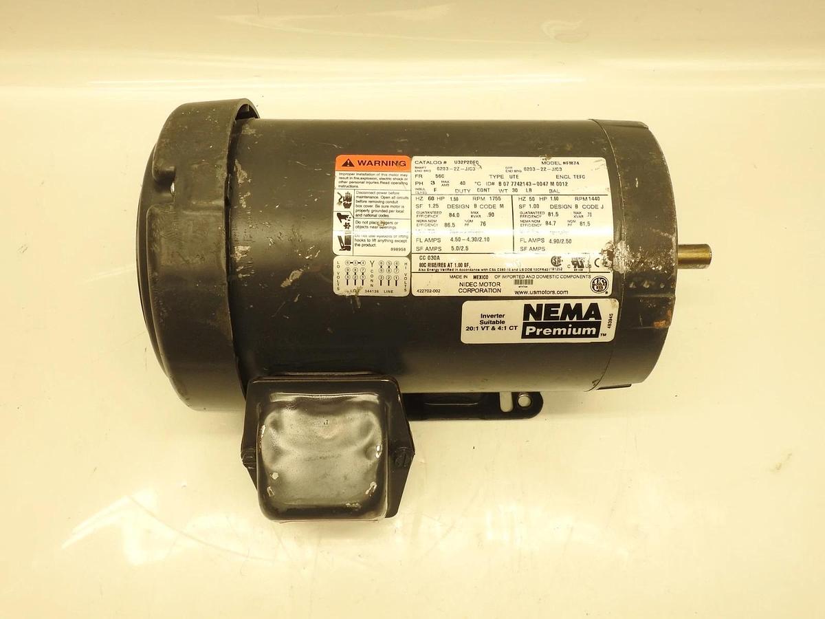 New Nema Premium U32P2DFC 1.5Hp 1800 RPM Motor