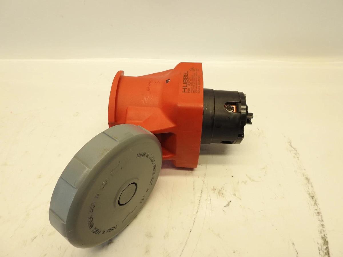 Hubbell 60A 480V 3P 4W Watertight Pin and Sleeve Connector (HBL460C7W)
