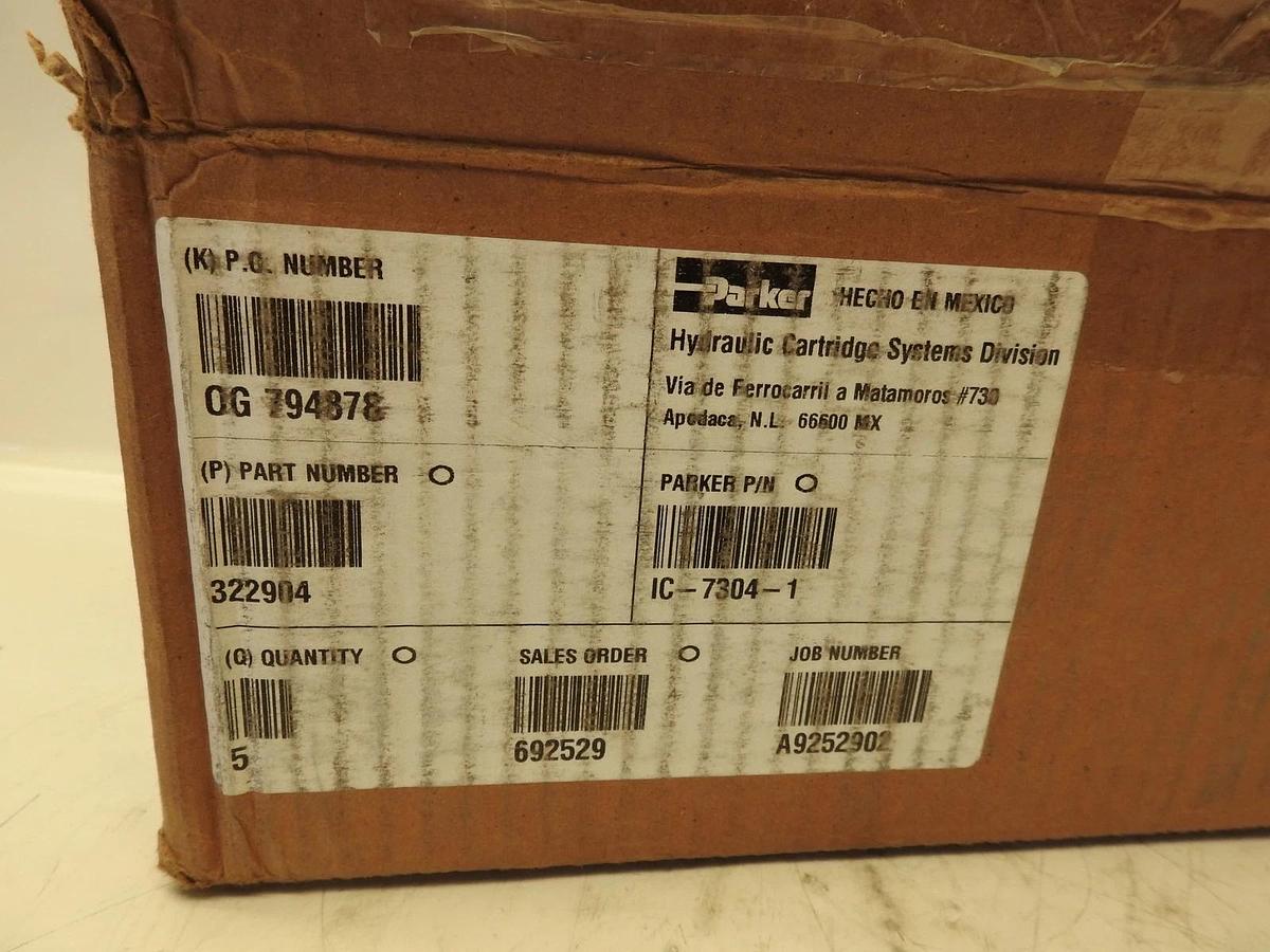 Lot Of 5 New Oem Parker 322904 Flow Control valve IC-7304-1  Hydraulic Valve Man