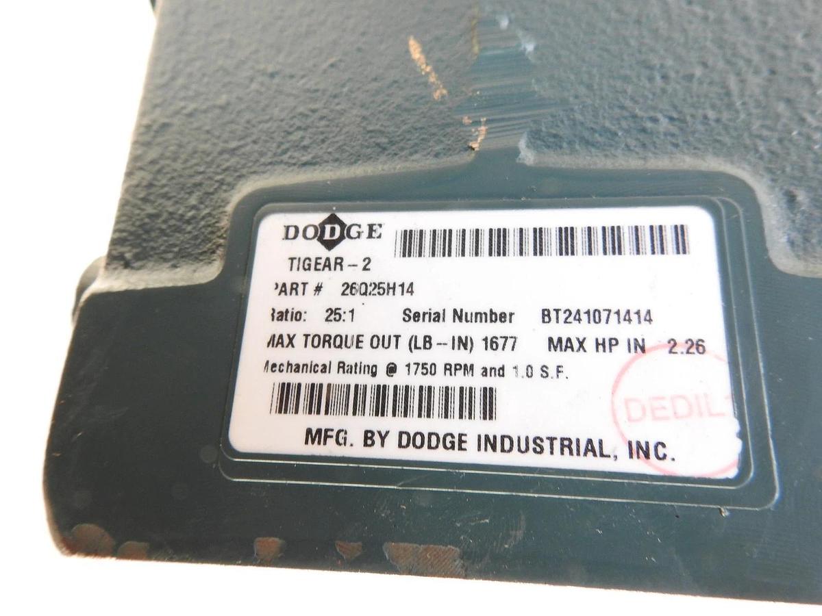 New Dodge Ti-Gear 26Q25H14 25:1 Ratio Hollow Bore 140TC Flange 2.6" Center Dista