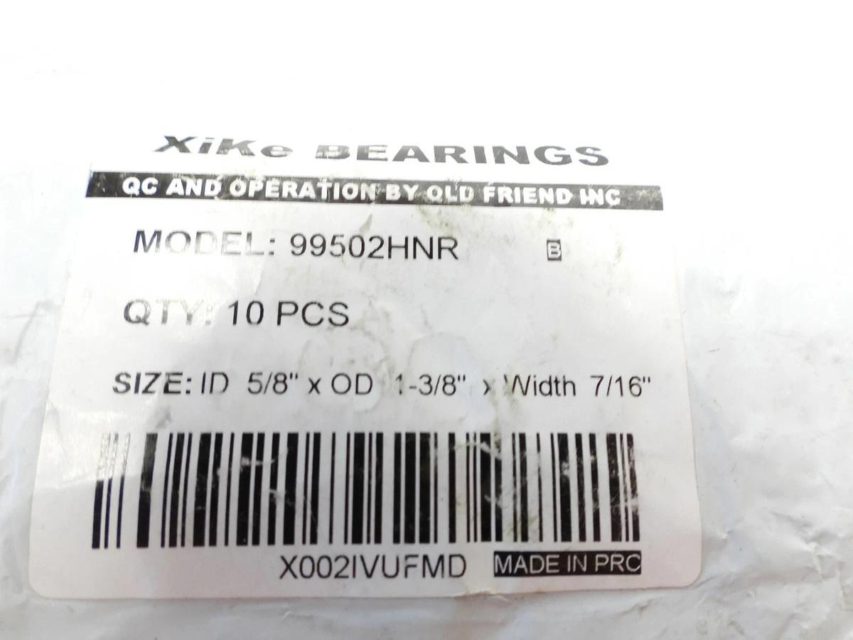 Xike 10 Pack 99502Hnr Wheel Hub Ball Bearing Id 5/8" X Od 1-3/8" X Width 7/16"