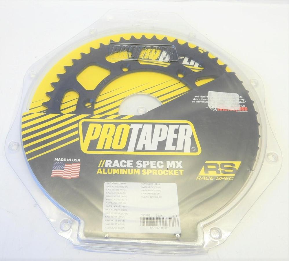 Protaper 033192 Race Spec aluminum rear sprocket- black - 51T Kawasaki