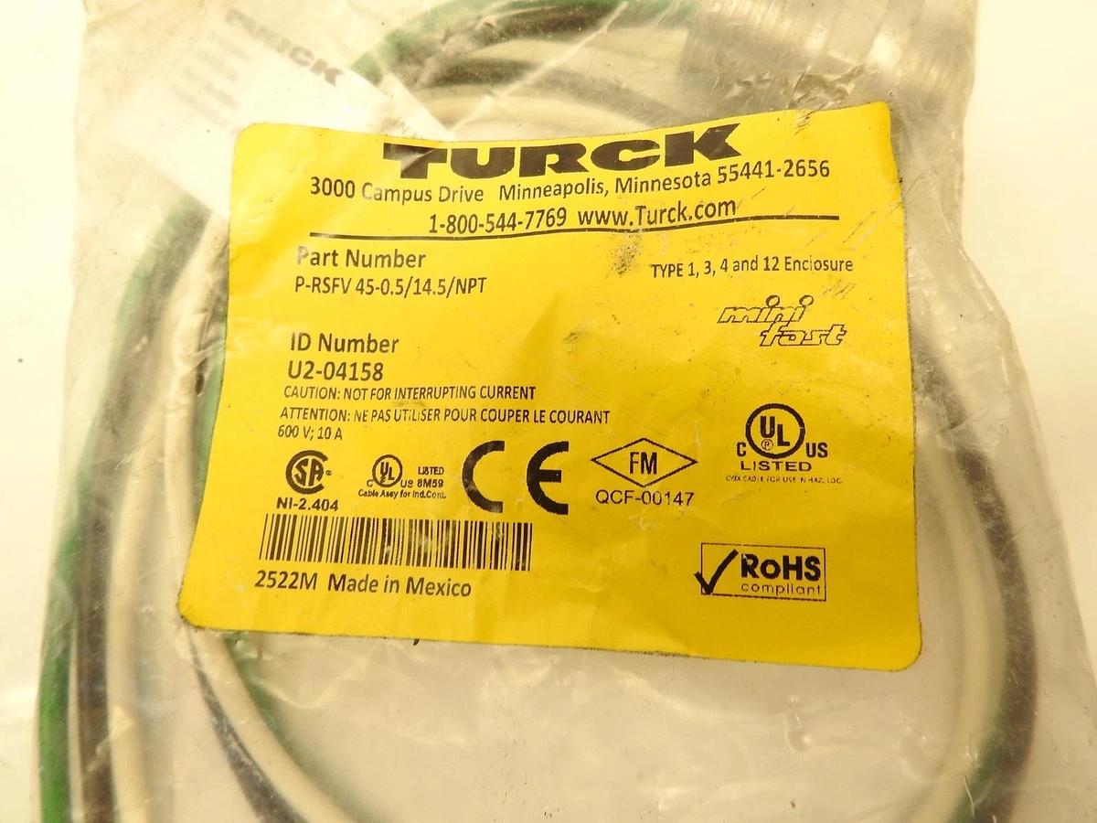 New Turck P-RSFV 45-0.5/14.5/NPT  U2-04158