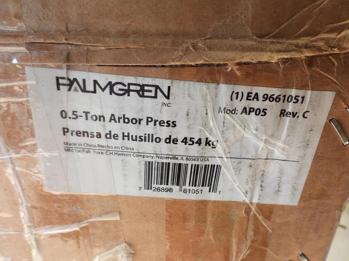 New PALMGREN 9661051 Arbor press, 1/2 Ton
