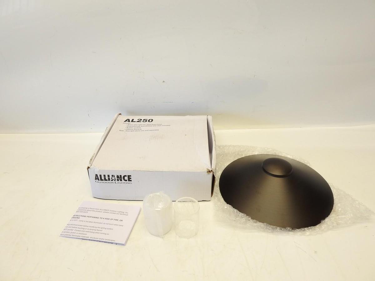Alliance Outdoor Lighting AL250 Brass Area Light Hat Aged Brass Finish