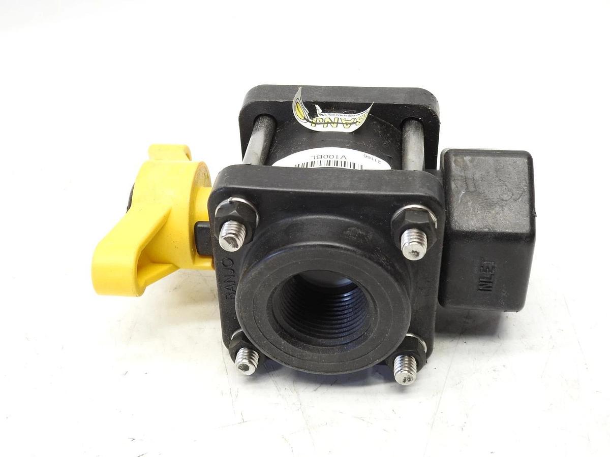 Banjo V100bl 1" Fnpt Polypropylene Ball Valve 3-Way