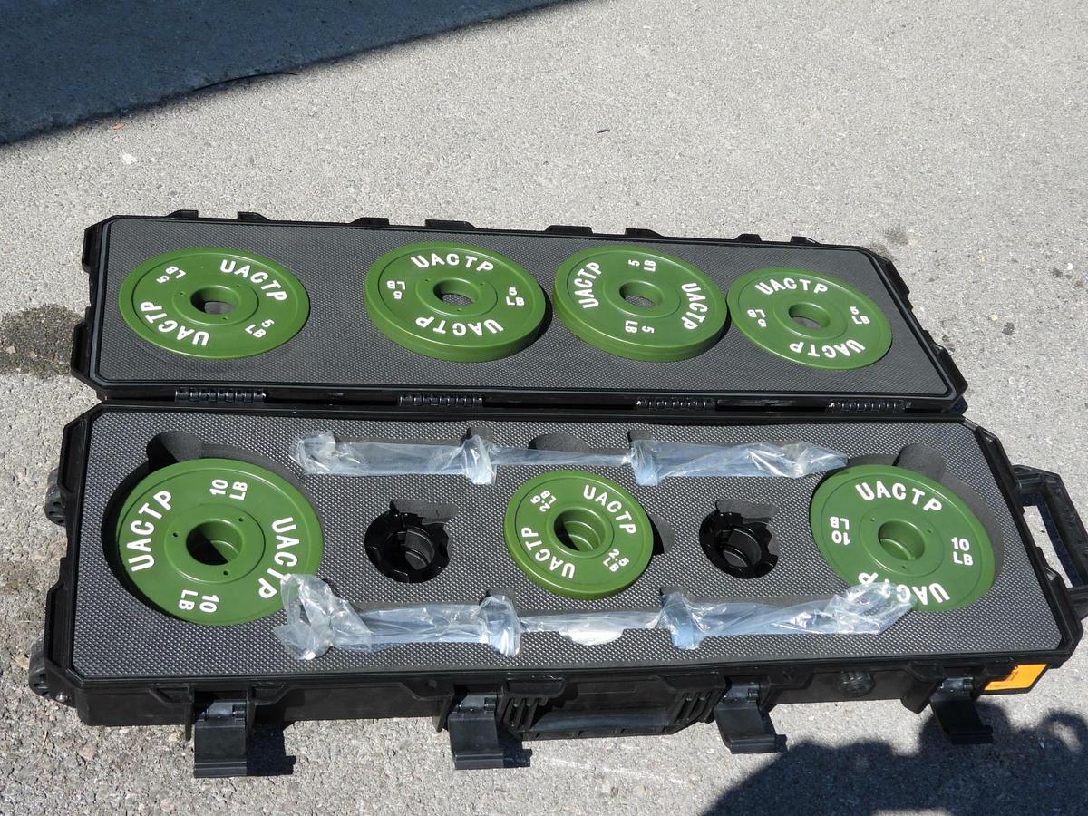 New Uactp Olympic Dumbell Set Includes 2.5/ 5/ & 10 Lbs & Carrying  Case