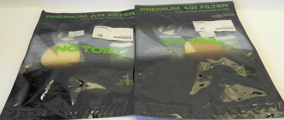 LOT OF 2 NEW NO TOIL AIR FITLER HONDA CRF 50/70 04-13 XR 70 97-03 XR50 00-03 NT2