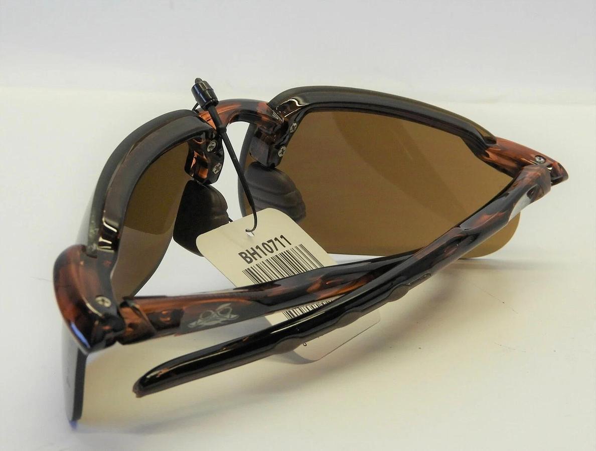 Bullhead Safety Eyewear BH10711 Swordfish, Crystal Brown Frame, Brown Mirror Len