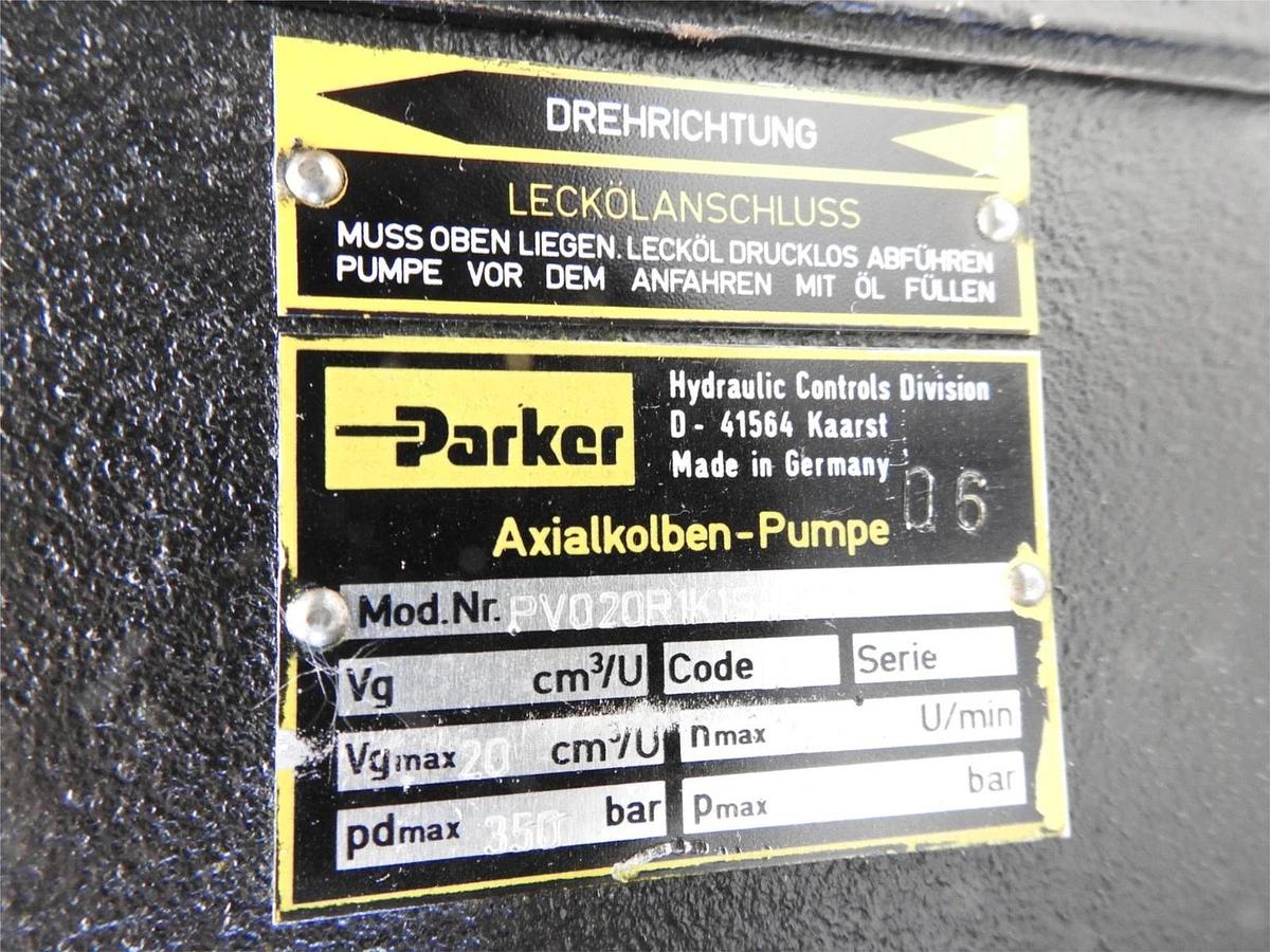 Oem Parker PV020R1K1S1NPPR Hydraulic Piston Pump 4 Bolt Holes Keyed Shaft