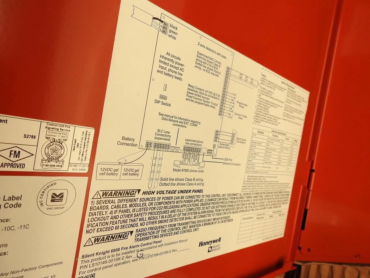 Silent Knight 6808 Addressable Fire Alarm Control Panel Honeywell 006808 5808 783196014210
