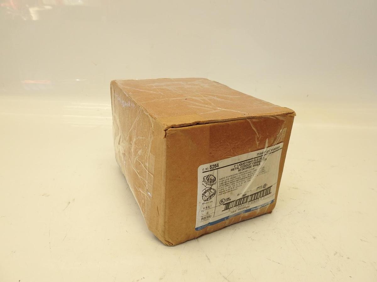 Lot of 5 Thomas & Betts 5254GR 1" External Bonding Liquidtight 90 Deg. Connector