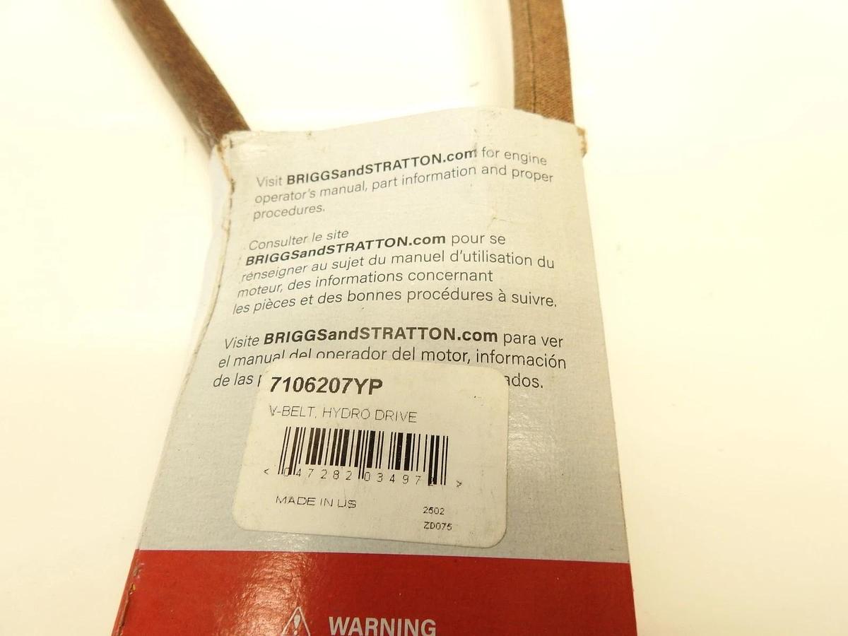 Briggs & Stratton OEM 7106207YP V-Belt, Hydro Drive