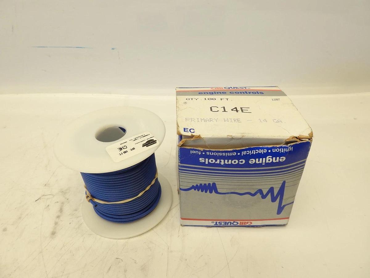 Carquest C14E, 14ga. Blue Primary Wire, 100'