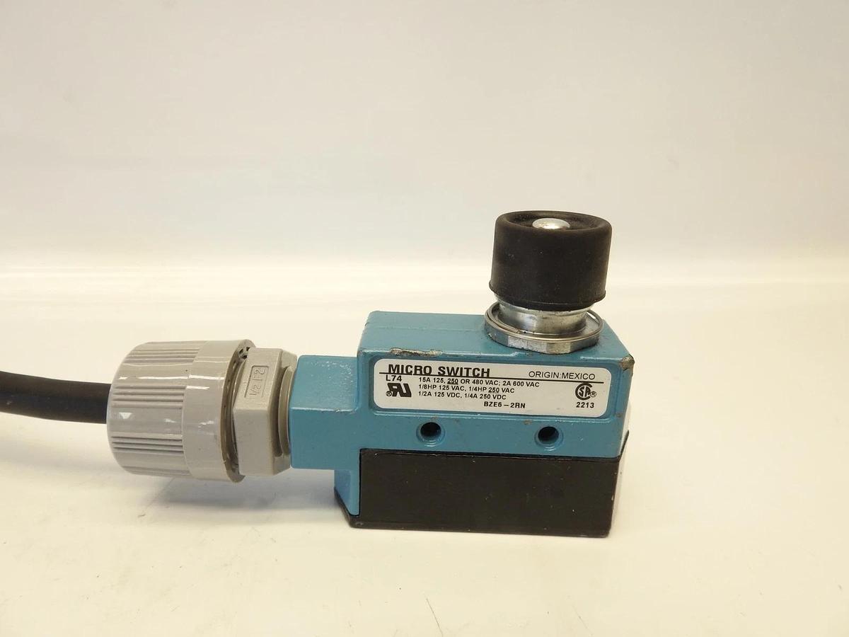 Honeywell Micro Switch Bze6-2Rn Limit Switch, Plunger, 1Nc/1No, 15A @ 600V Ac,