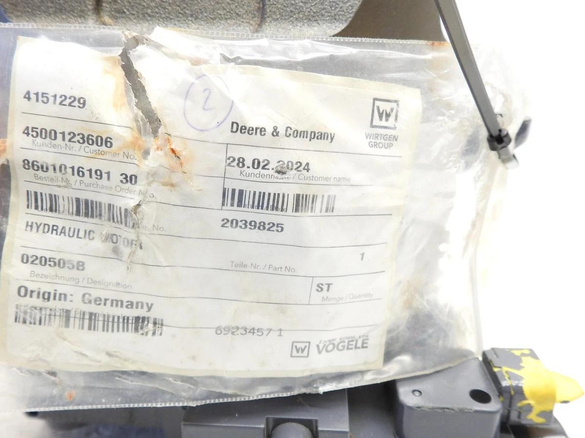 New Oem Vogele Wirtgen 2039825 HMV 105-02 2708  Hydraulic Motor