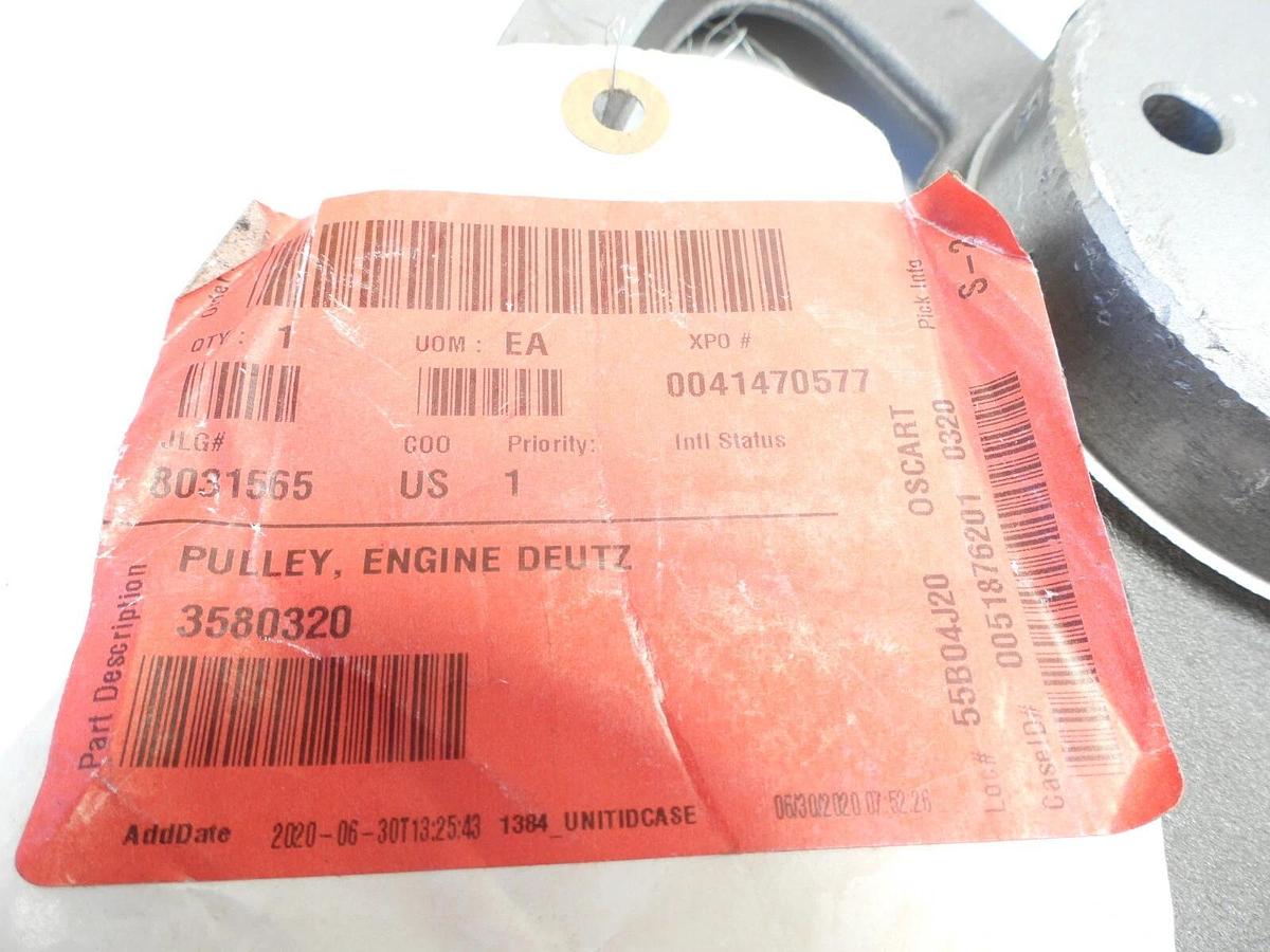 New Oem JLG 3580320 PULLEY, ENGINE DEUTZ 8031565