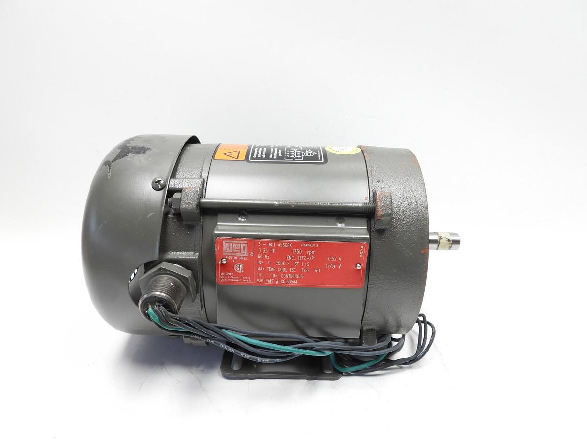 NEW WEG XC.33504 1/3 HP 1800 A56EXC TEFC-XP 575V EXPLOSION PROOF MOTOR