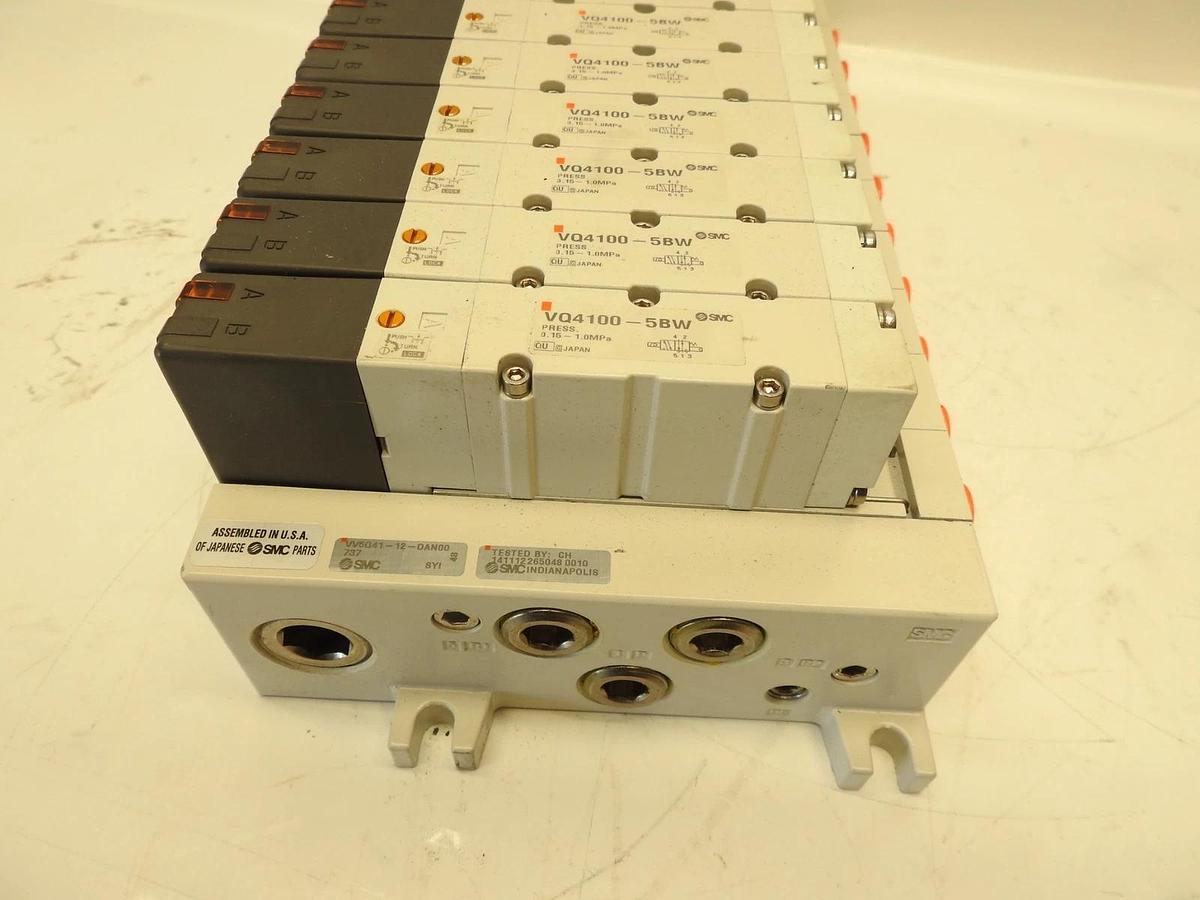 New Genuine Oem SMC VV5Q41-12-Dan00 Pneumatic Valve Manifold VQ4100-5BW