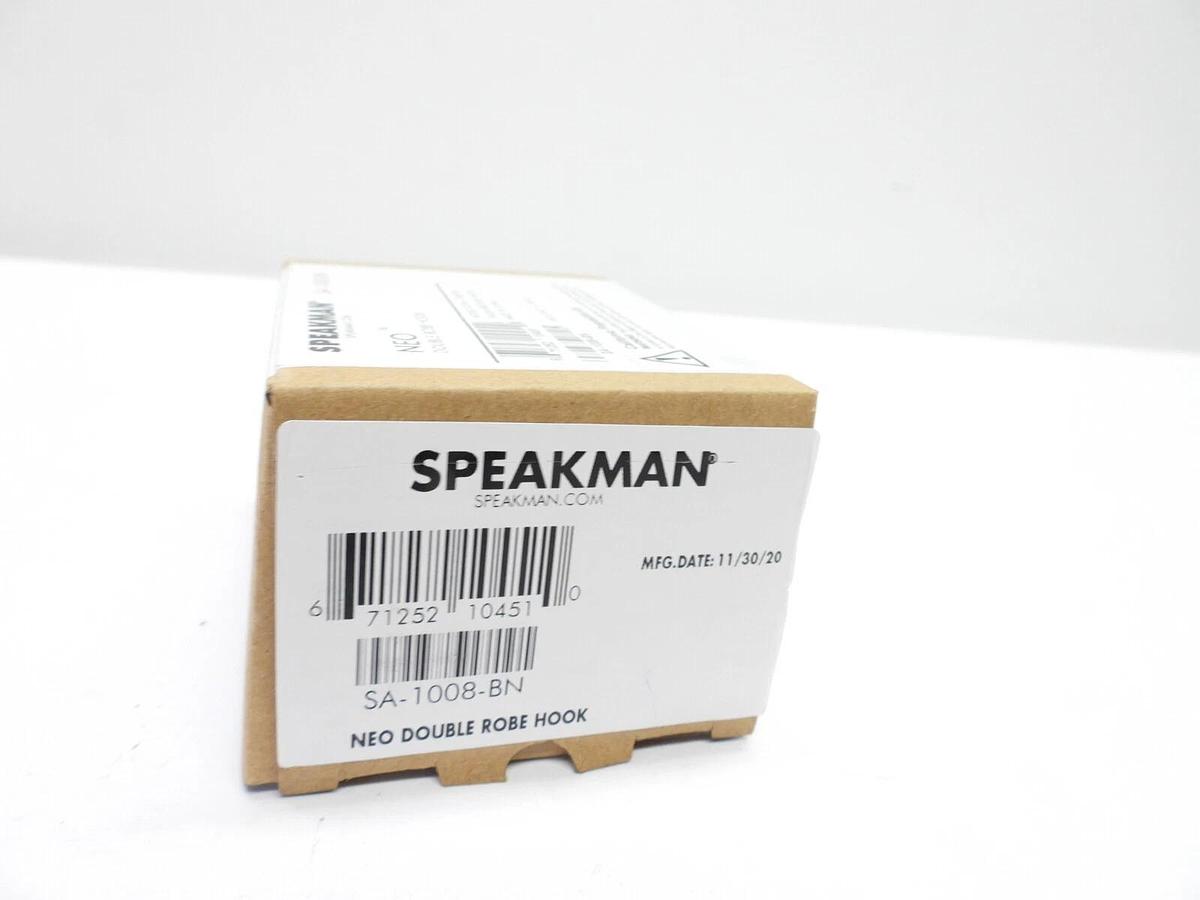 New Speakman Neo Double Robe Hook in Brushed Nickel SA-1008-BN