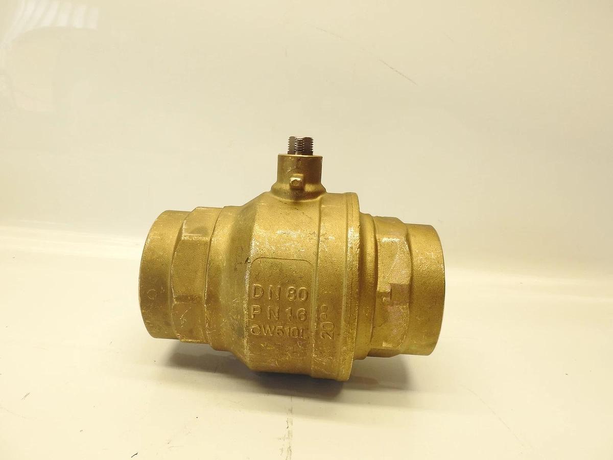 RB 3 in Brass Ball Valve CW510L LF DN 80 PN16 600 WOG