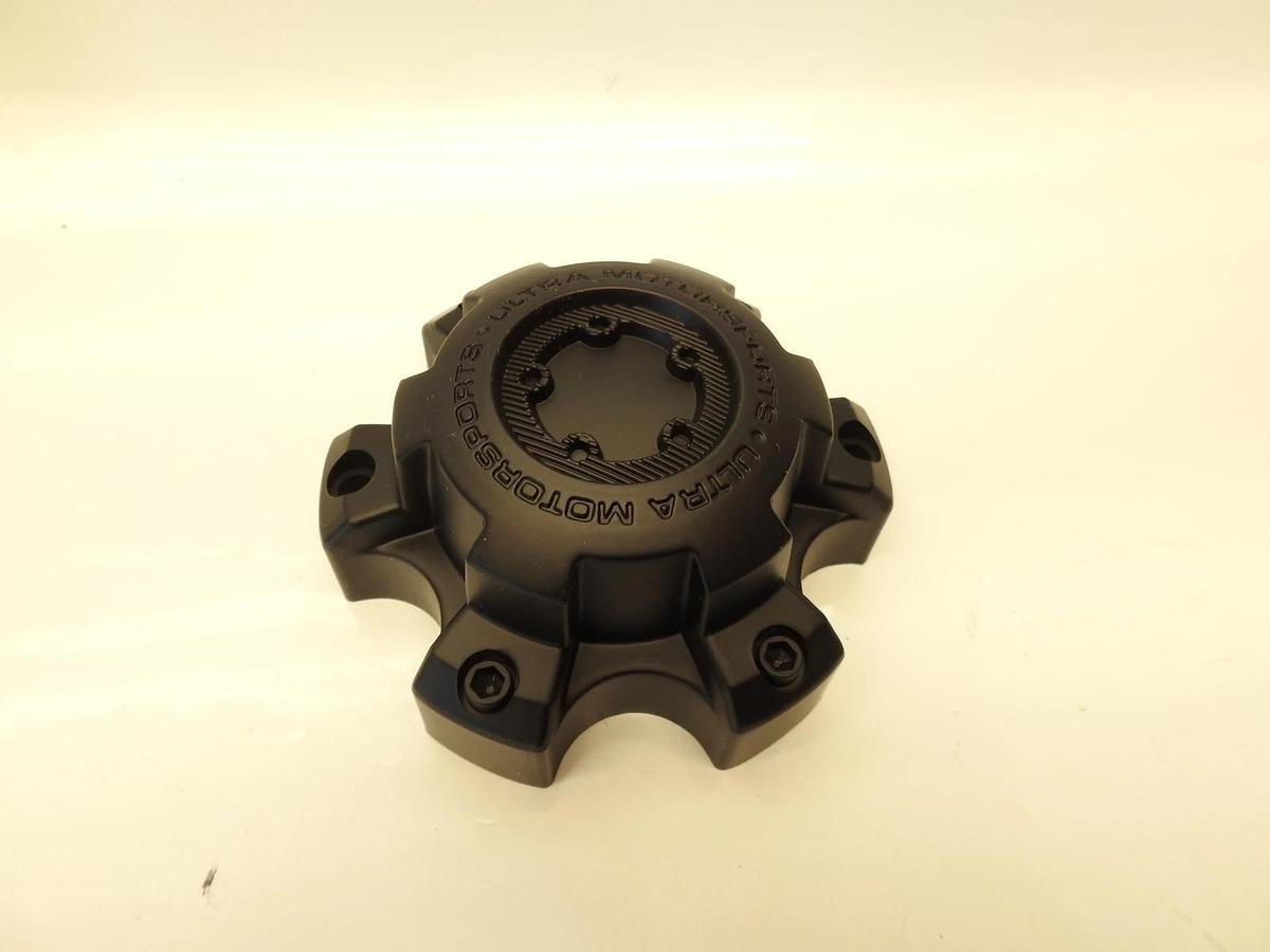 Set Of 4 Ultra Motorsports 8 Lug Black Wheel Center Hub Cap 89-9880B