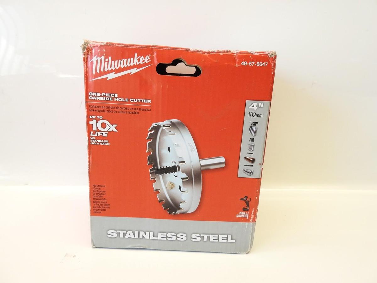 New Oem Milwaukee 49-57-8647 4in One-Piece Carbide Hole Cutter