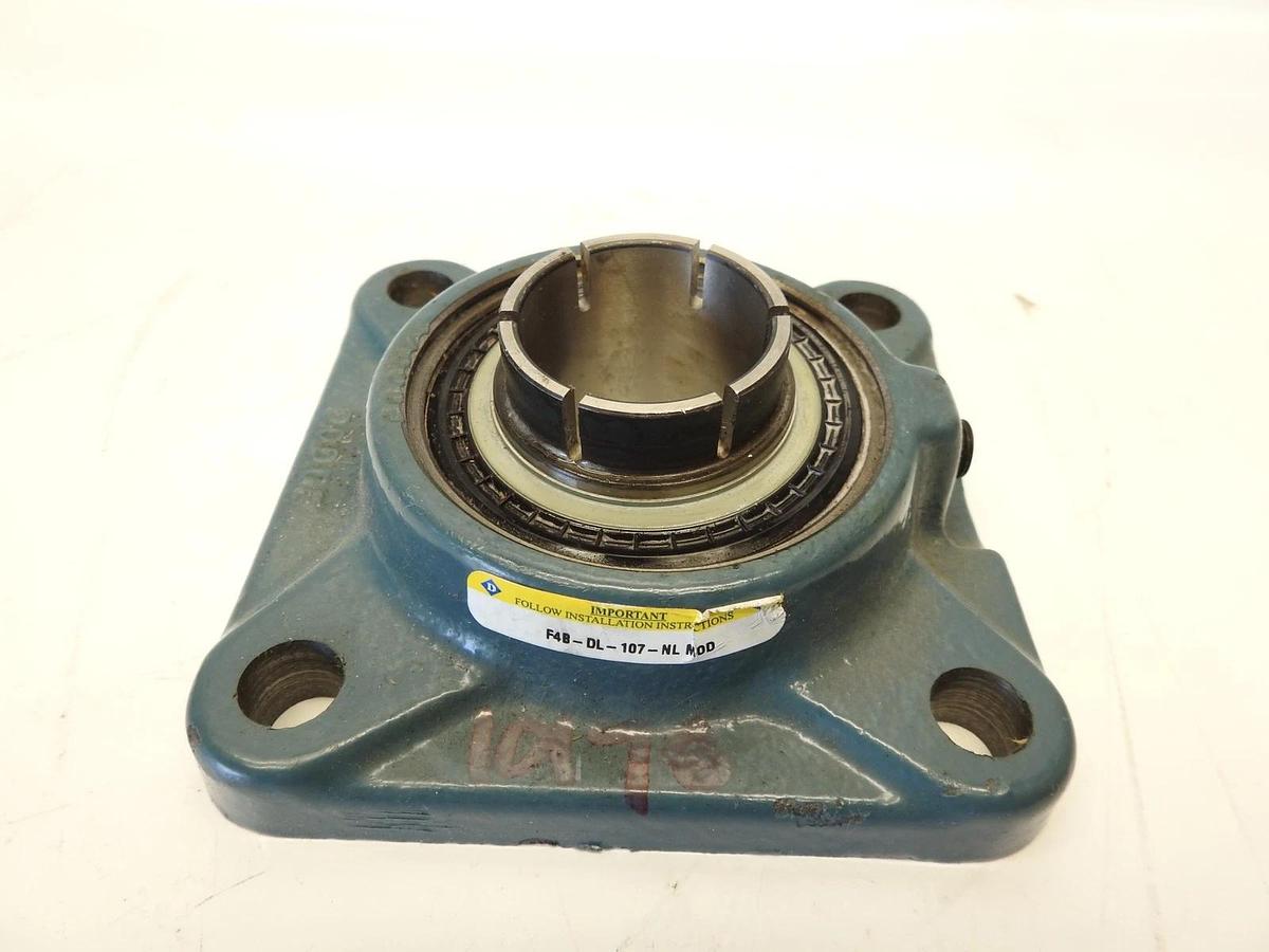 New Dodge F48-DL-107-NL 1-7/16" bore 4-Bolt Flange Ball Bearing