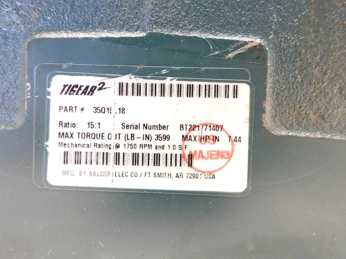 Dodge 35Q15R18 CENTER DISTANCE: 3.5 RATIO: 15:1 MAX HP IN 7.44 1750 RPM