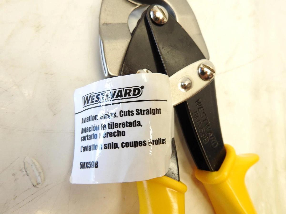Westward 9-3/4 in. Compound Action Straight Cut Aviation Snips - 5MX59B