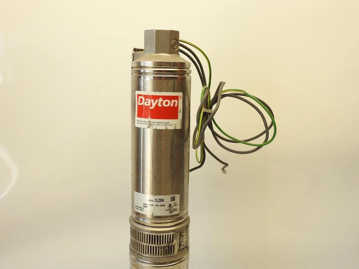 DAYTON 1LZR4 1/2 HP 2 Submersible Deep Well Pump 10GPM, 115V