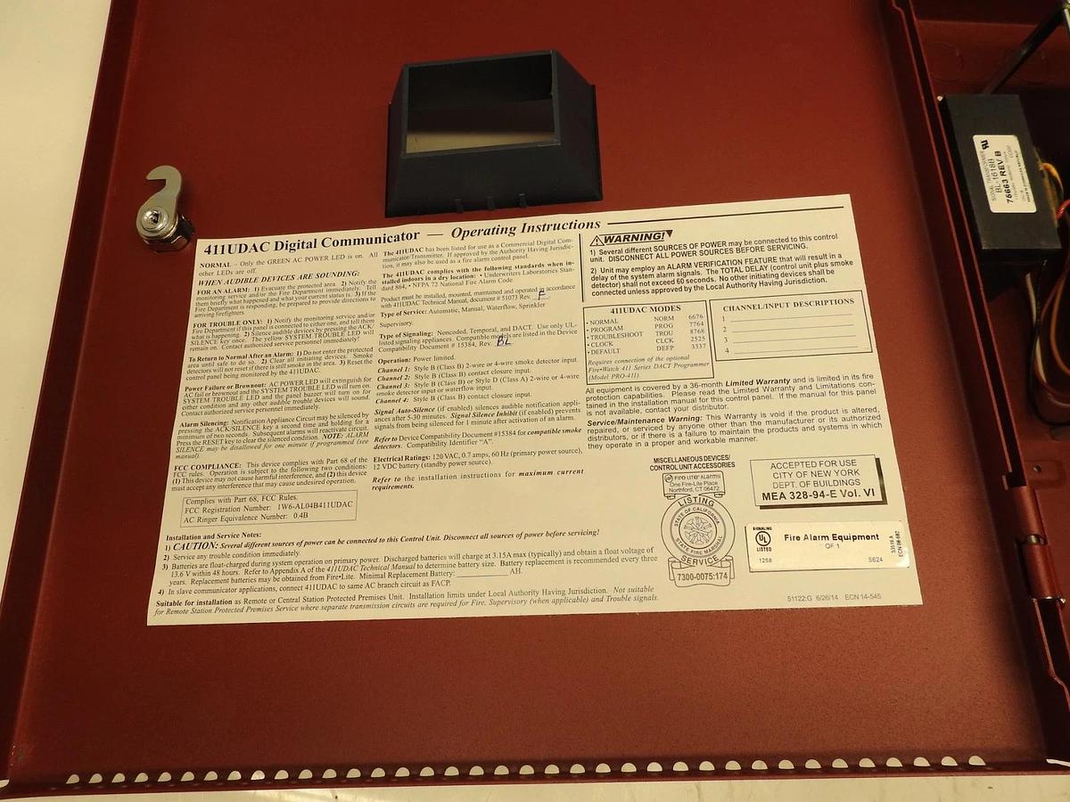 NEW Oem Honeywell Firewatch 411UDAC Fire-Lite Alarms, Inc Fire Alarm Control/Com