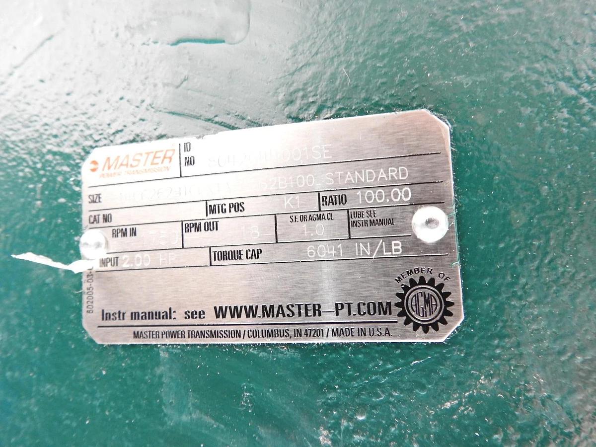 New Genuine Master Power Transmission 140C262B100K1A Combination Gear Reducer