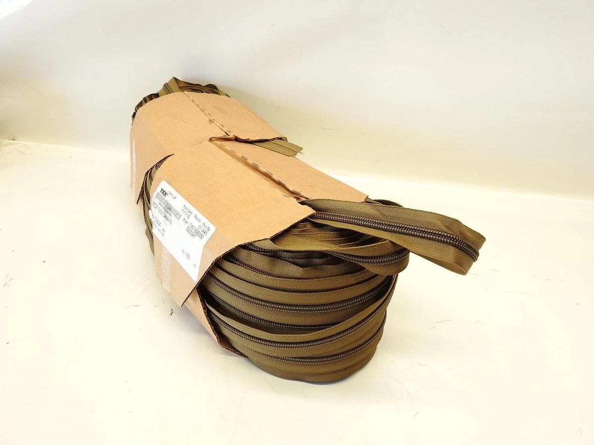 New YKK 8CF 5/8 Zipper Chain PR197866860006 150 Yards Brown