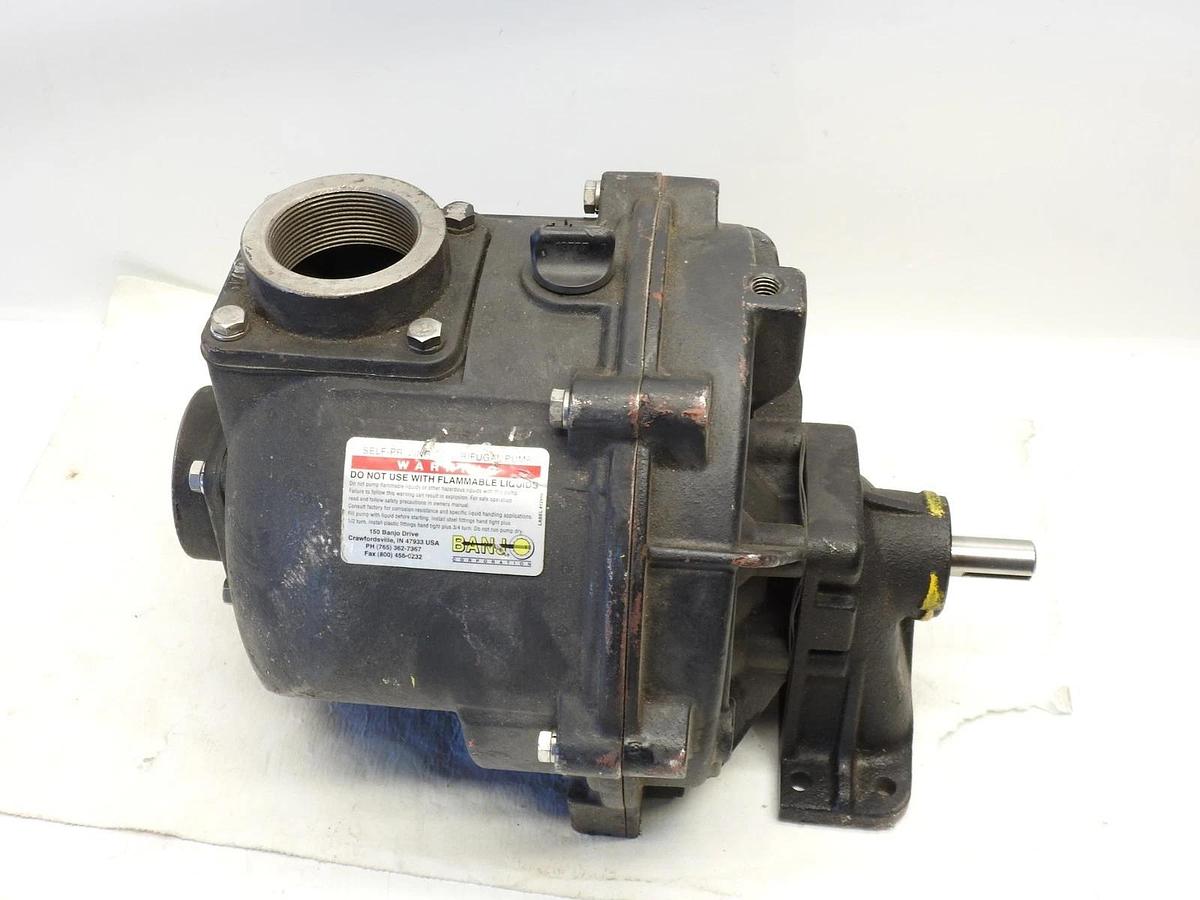New Genuine Banjo 2" Inlet Cast Iron Self-Priming Pedestal Centrifugal Pump