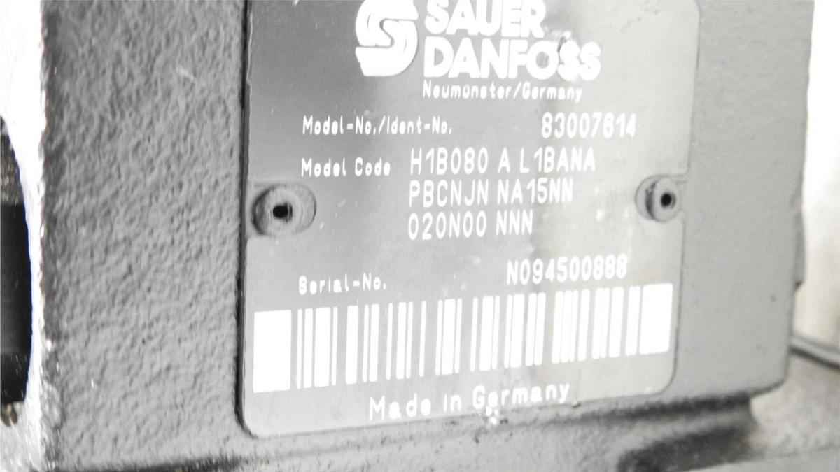 Genuine Danfoss John Deere 83007614 H1B080 Bent Axis Hydraulic Motor
