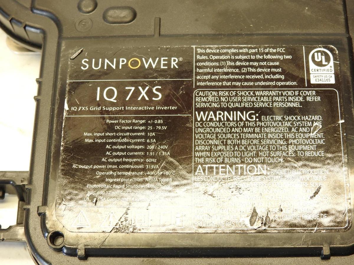 New Enphase, Sunpower IQ 7XS Microinverter with Aluminum Mount and DC connector