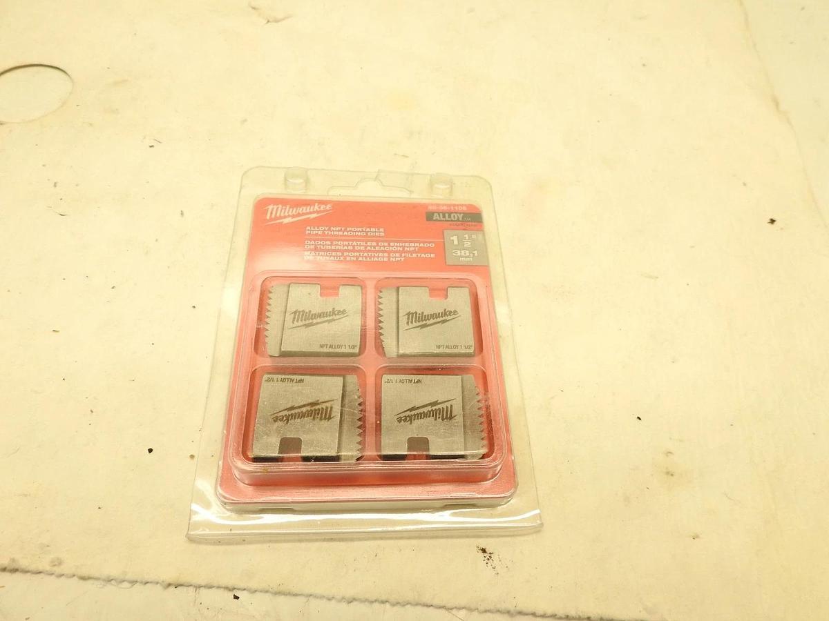 New Oem Milwaukee Tool 48-36-1105 Pipe Threading Die Head, Pipe, Pk4